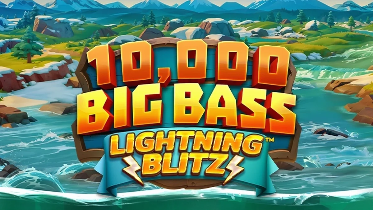 Tampilan visual slot 10,000 Big Bass Lightning Blitz dengan tema memancing